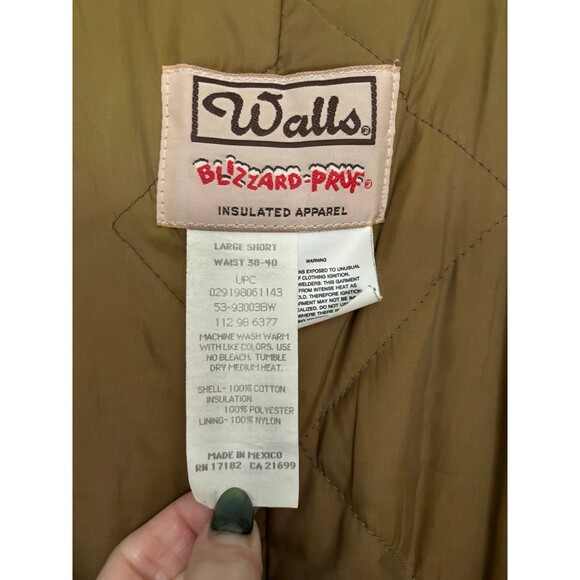 Walls Blizzard‎ Pruf Men’s Workwear Overalls Size Large Short - Picture 4 of 10